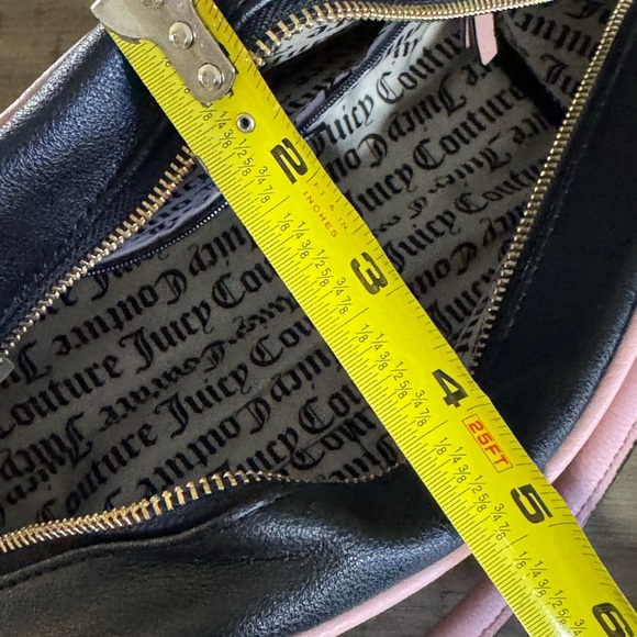 Juicy Couture Pink/Black Mini Bowler Bag w/ Embroidered Logo charm - Picture 12 of 12